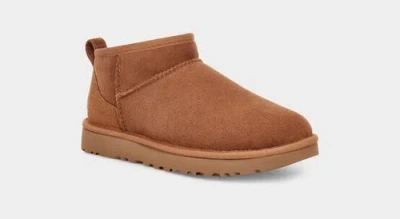 Pre-owned Ugg Women's Classic Ultra Mini Boot 1116109 Chestnut Suede Brown 6 7 8 9 10