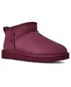 Ugg Women's Classic Ultra Mini Booties In Burgundy