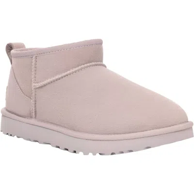 Ugg Women's Classic Ultra Mini Boots In Pale Smoke Sheepskin In Multi