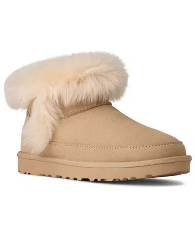UGG WOMEN'S CLASSIC ULTRA MINI CHALET ROUND TOE BOOTS