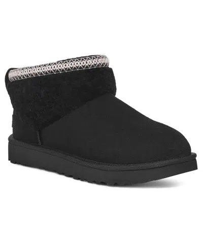 Ugg Women's Classic Ultra Mini Max Curly Boots In Animal Print