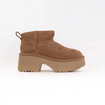 Ugg Women's Classic Ultra Mini New Height Boot In Chestnut In Brown