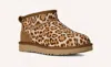 Ugg Stivaletto Donna Classic Ultra Mini Felicity Leopard Jasmine In Brown