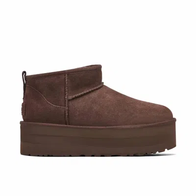 Ugg Women's Classic Ultra Mini Platform Boot In Burnt Cedar In Animal Print