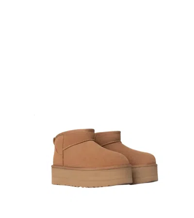Ugg Women Classic Ultra Mini Platform Boot In Chestnut In Pink