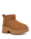 Ugg Brown 'ultra Mini New Heights' Boots In Chestnut