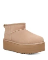 Ugg Women's Classic Ultra Mini Platform Boots In Sand