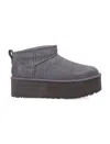 Ugg Classic Ultra Mini Grey Boot With Platform In Multi