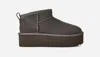 Ugg Classic Ultra Mini Grey Boot With Platform In Gray