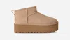 Ugg Classic Ultra Mini Platform Suede Boot In Brown