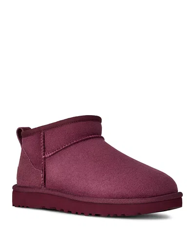 Ugg Women's Classic Ultra Mini Shearling Booties In Purple