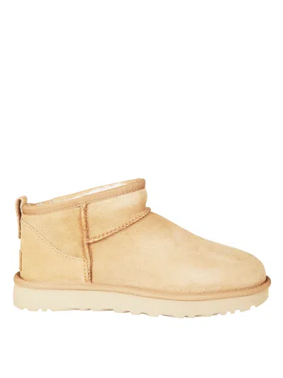 Ugg Women's Classic Ultra Mini Sheepskin Boots In Nude