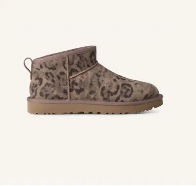 Ugg Women's Classic Ultra Mini Spotted Boot In Chestnut In Pink