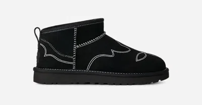 Ugg ® Women's Classic Ultra Mini Western Sheepskin In Black