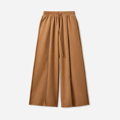 Ugg ® Women's Classic Wide Leg Pant Cotton Blend Bottoms In Chestnut In Brown