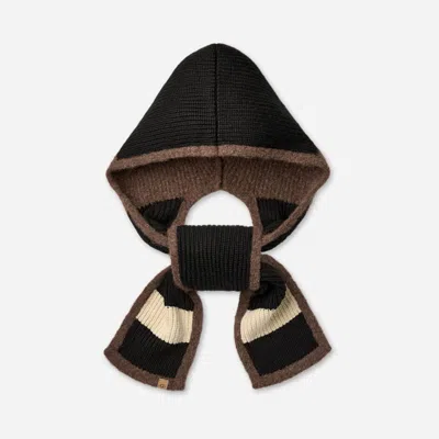 Ugg ® Women's Colorblock Hooded Scarf In Black Multi