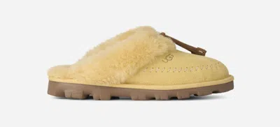 Ugg ® Women's Coquette Stitch Sheepskin Slippers In Muted Mustard