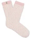 Ugg Australia Chenille Crew Socks In Seashell Pink