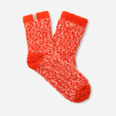 Ugg ® Women's Cozy Chenille Quarter Polyester Blend/recycled Materials In Lobster In Orange