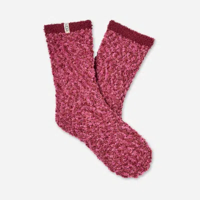 Ugg ® Women's Cozy Chenille Sock Recycled Materials/polyester Blend In Coffee Berry