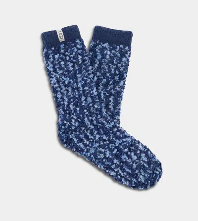 Ugg ® Women's Cozy Chenille Sock Recycled Materials/polyester Blend In Navy In Blue