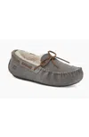 Ugg Dakota Womens Suede Shearling Lined Moccasin Slippers In Gray