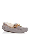 Ugg Dakota Womens Suede Shearling Lined Moccasin Slippers In Pewter