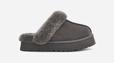 Ugg ® Women's Disquette Sheepskin Slippers In Charcoal In Black