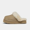 Ugg Disquette Sheepskin And Suede Comfort Slide In Sand