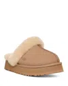 Ugg Chaussons Disquette En Cuir In Sand