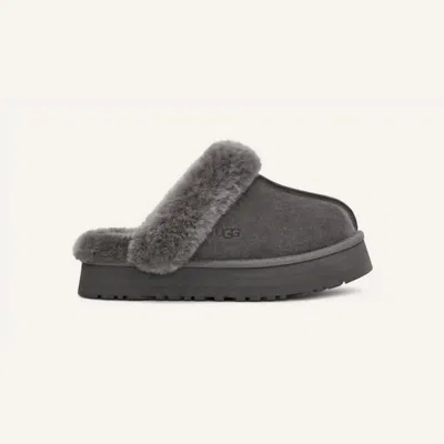 UGG WOMEN'S DISQUETTE SLIPPERS IN CHARCOAL