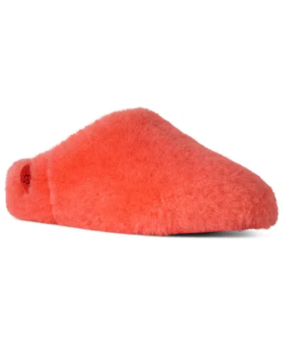 Ugg Women's Elea Fluffed Slip-on Slippers In Orange Gerbera