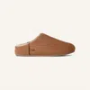 Ugg Chestnut Brown Suede Leather Elea Slip-on Slippers In Multi
