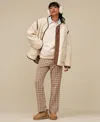 Ugg Women's Emerson Braid Front-placket Jacket In Neutral