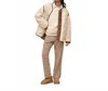 Ugg Women's Emerson Braid Front-placket Jacket In Neutral