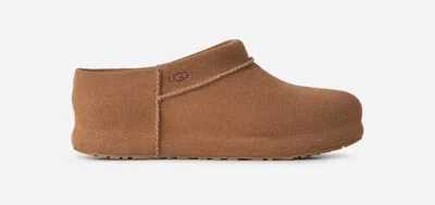 Ugg ® Women's Enwrap Clog Sheepskin Shoes In Chestnut