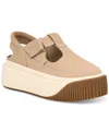 Ugg Women's Ez-duzzit T-strap Platform Flats In Mustard Seed
