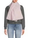 Ugg Women's Faux Fur Trim Puffer Scarf In Dusty Lilly