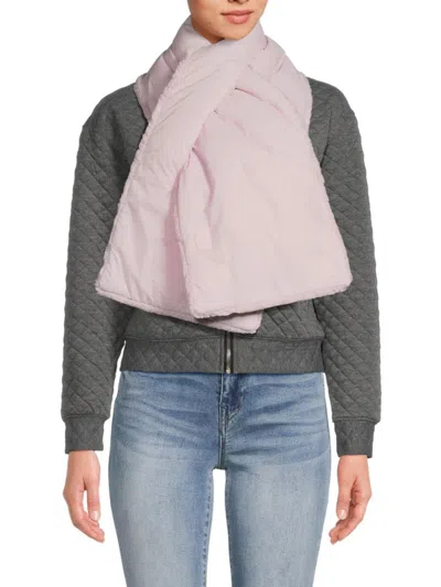 Ugg Women's Faux Fur Trim Puffer Scarf In Dusty Lilly