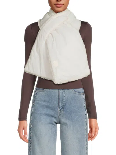 Ugg Women's Faux Fur Trim Puffer Scarf In Nimbus
