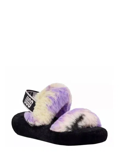 Ugg Women's Fluff Yeah Flutie Dye Slides In Magnolia In Purple