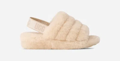 Ugg ® Women's Fluff Yeah Slide Sheepskin Slippers In Natural/sea Salt In Neutral