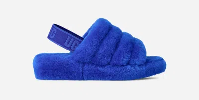 Ugg ® Women's Fluff Yeah Slide Sheepskin Slippers In Regal Blue/dazzling Blue