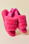 Ugg Women's Fluff Yeah Slide Slipper In Deep Coral/sachet Pink, Women's At Urban Outfitters