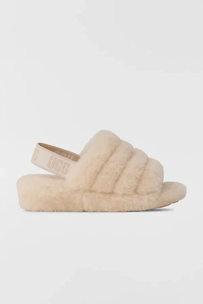 Ugg Women's Fluff Yeah Slide Slipper In Natural/sea Salt, Women's At Urban Outfitters In Neutral