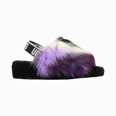 Ugg Women's Fluff Yeah Tie Dye Slides In Magnolia In Multi