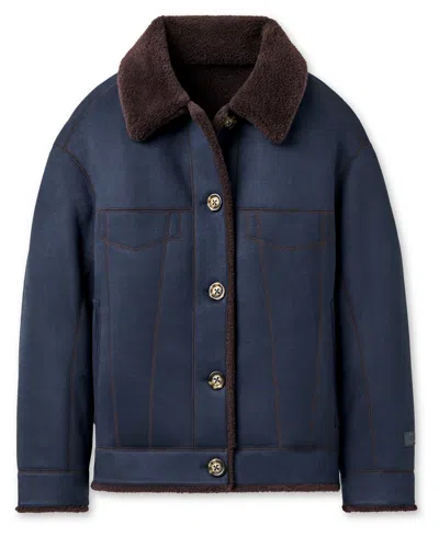 Ugg Frankie Reversible Trucker Jacket In Blue