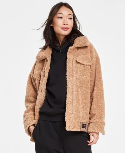 UGG WOMEN'S FRANKIE SHERPA FLEECE TRUCKER JACKET