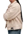 Ugg Women's Frankie Sherpa Fleece Trucker Jacket In Natural