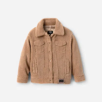 Ugg ® Women's Frankie Sherpa Trucker Jacket Fleece/recycled Materials In Brown/